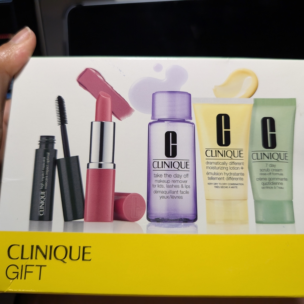 Clinique Gift Set with Lipstick and Skincare